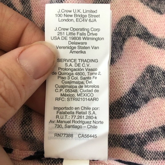 J. CREW • Like New 100% Cashmere Pink and Navy Zebra Striped Pullover Sweater - Picture 5 of 14